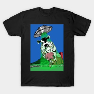 Cow and Flying Saucer. We have come for your Milk Products T-Shirt